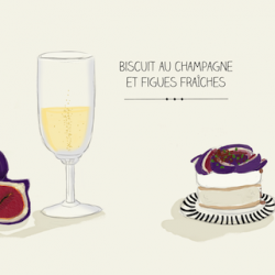 Biscuit champagne et figues fraîches